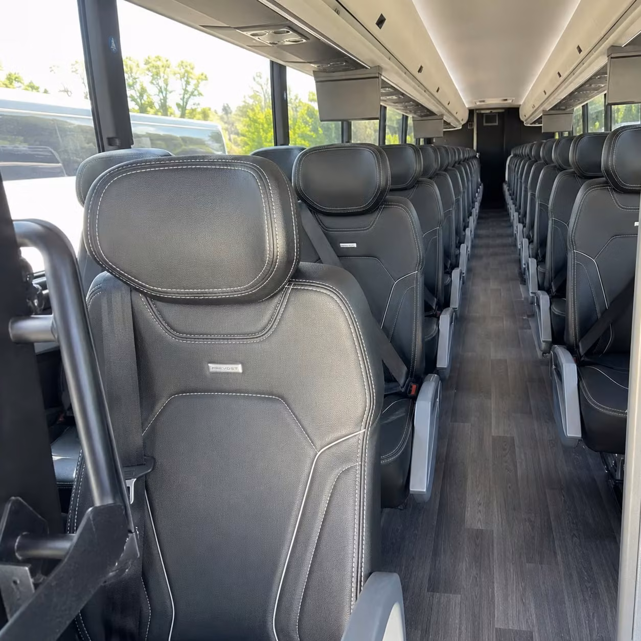 lowell charter bus rental interior